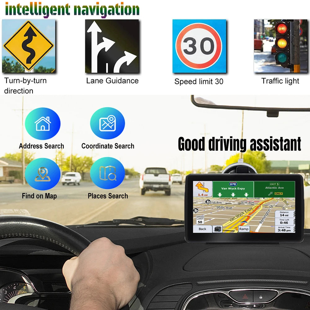 7" GPS Navigation 8GB | Touch Screen, FM, Multiple Maps