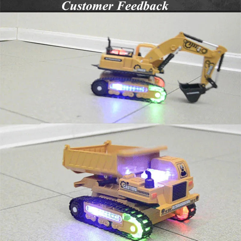 RC Excavator with Music and Light | 10m Range, Lithium Battery