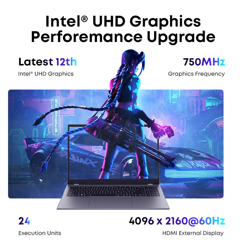 CHUWI GemiBook Plus Laptop | 15.6 inch, 16GB VRAM, 3.4GHz Turbo, Windows 11