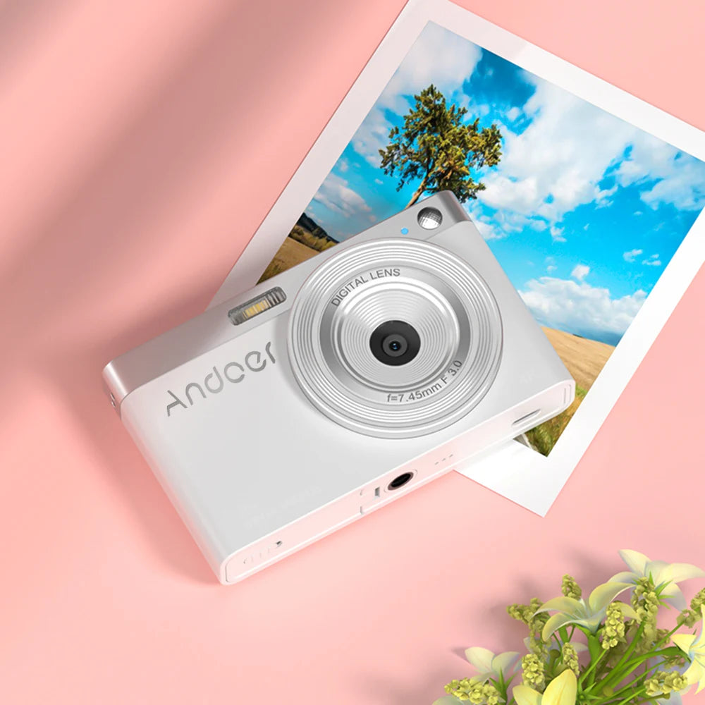 50MP 4K Digital Camera | 16x Zoom, Face Recognition, 2.88"