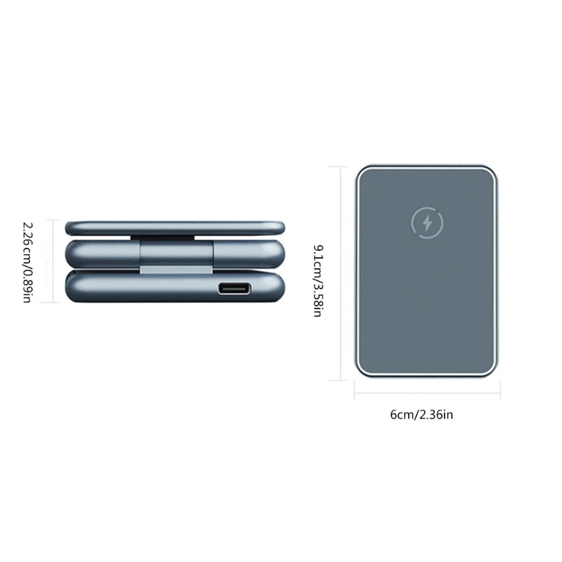 15W Wireless Charger Stand for iPhone and Samsung | Magnetic, Indicator, Cable