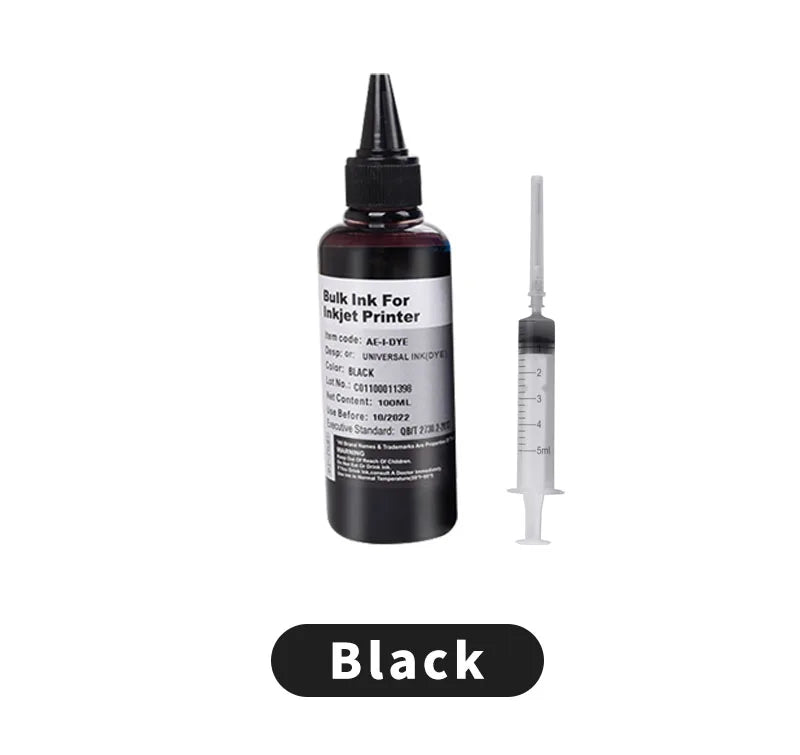 Aomya 100ml Universal Dye Ink Refill Kit | Multi-Brand Compatible