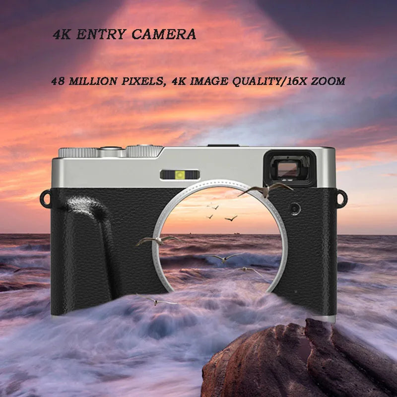 Erilles 48MP HD Digital Camera | Viewfinder, CCD, Stabilization