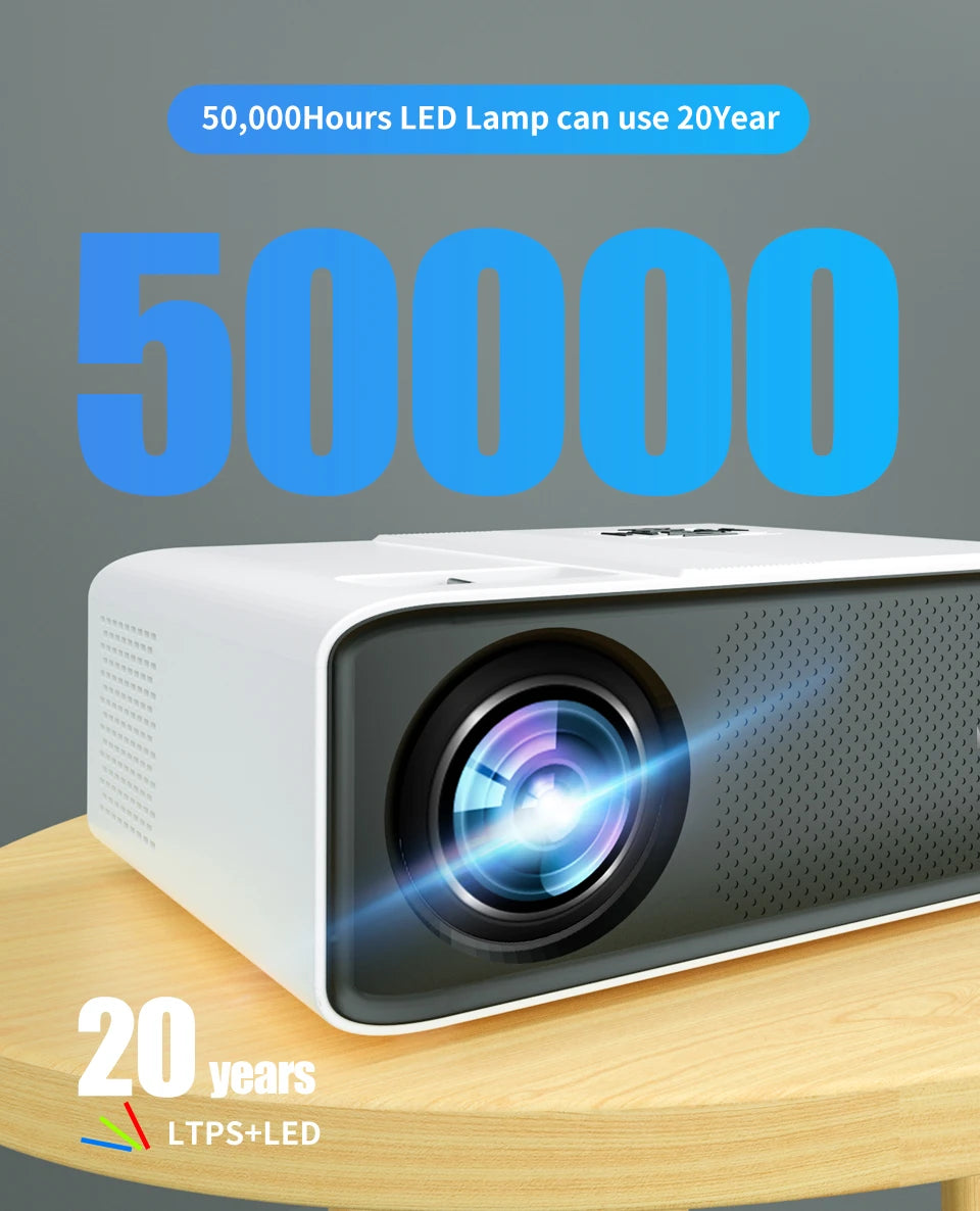 WZATCO C5 Full HD 1080P LED Projector | 5000 Lumens, 40-200 Inch