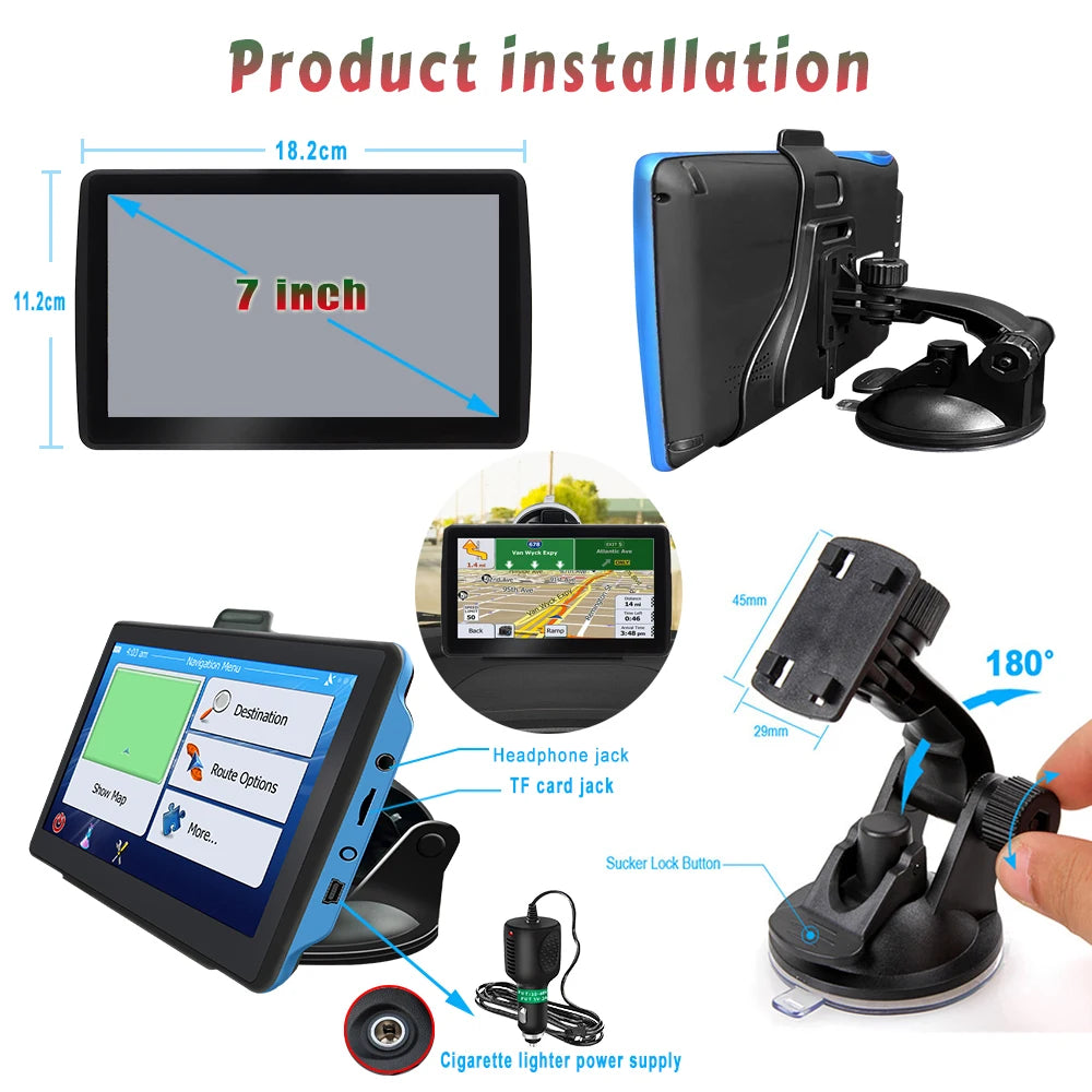 7" GPS Navigation 8GB | Touch Screen, FM, Multiple Maps