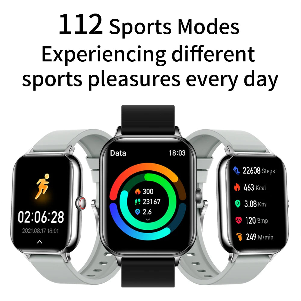 KUMI KU6 Smart Watch | Fitness Tracker, Heart Rate, Android/iOS