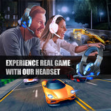 LED Wired Gaming Headphones | Active Noise Cancellation, Dual Drivers