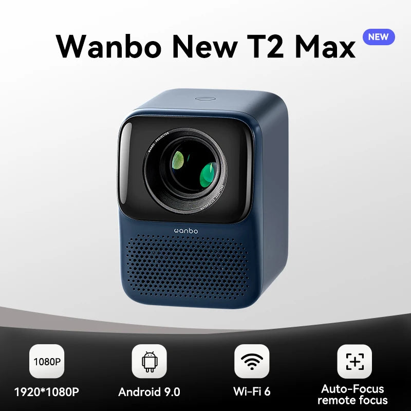 Mini WiFi Auto Focus Portable Projector | 450 ANSI, 1080P, Bluetooth
