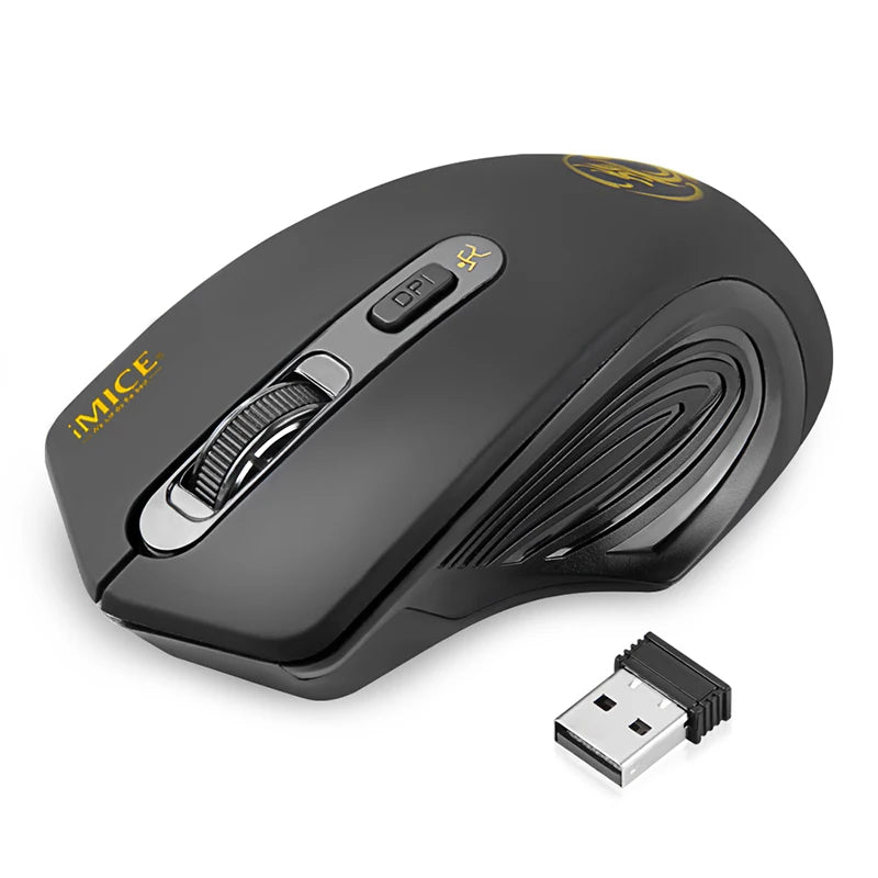 2.4GHz Wireless Optical Mouse - 1600 DPI 4-Button Ergonomic Design