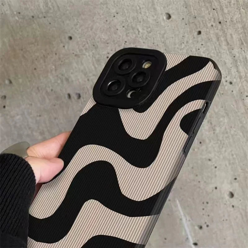 Zebra Stripe Black White Phone Case | TPU, Anti-Scratch, Pictorial