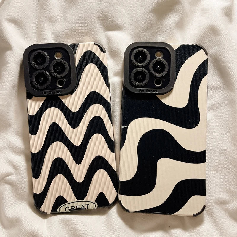 Zebra Stripe Black White Phone Case | TPU, Anti-Scratch, Pictorial
