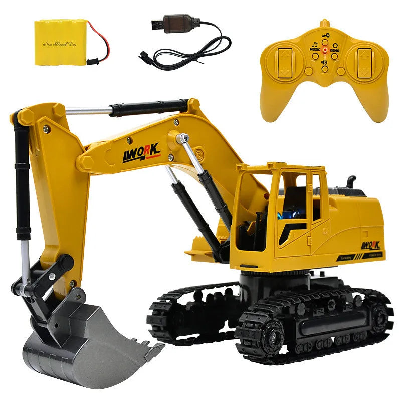 RC Excavator with Music and Light | 10m Range, Lithium Battery
