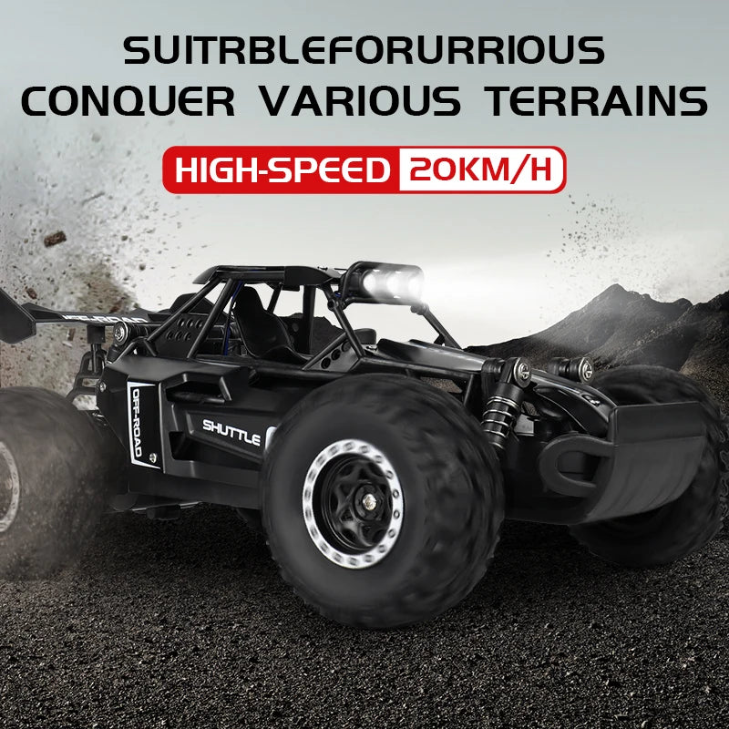 Off-Road Electric RC Car | 40m Range, Metal, 24.5x14.5x9.5cm