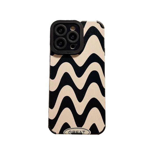 Zebra Stripe Black White Phone Case | TPU, Anti-Scratch, Pictorial