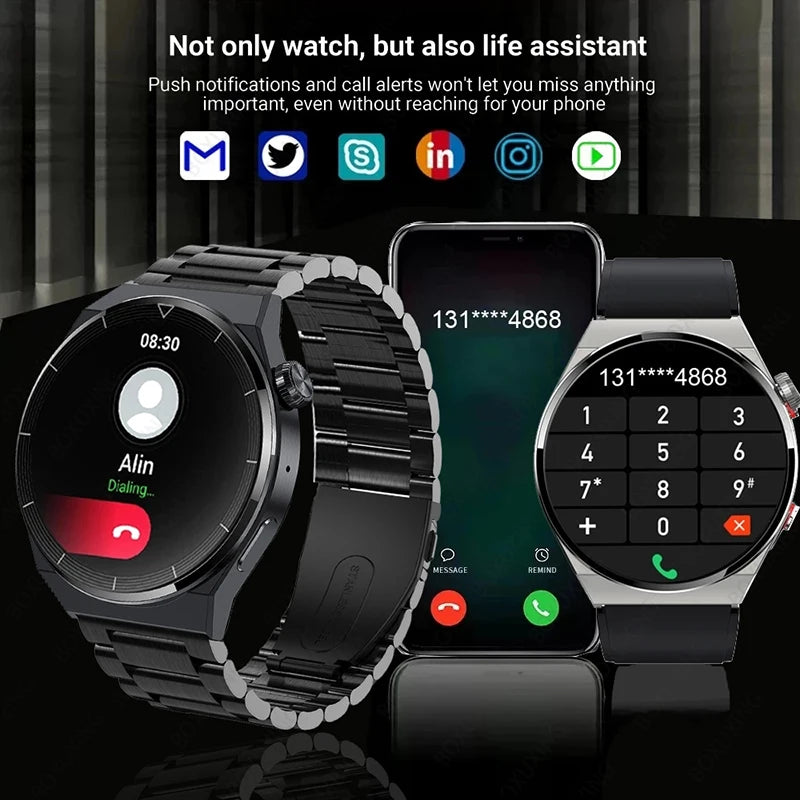 GT3 Pro Bluetooth Smart Watch | NFC, Heart Rate, Blood Pressure, 1.36 inch