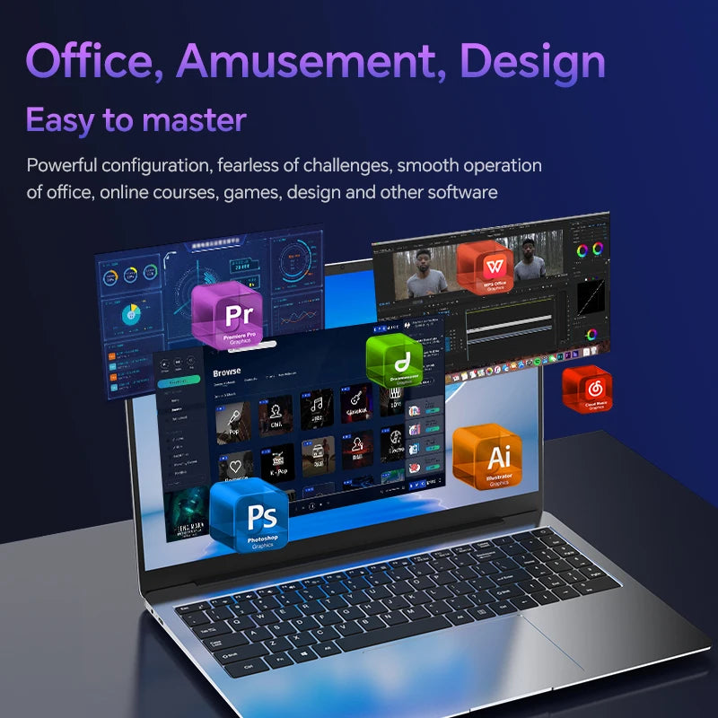 Byone Gaming Laptop | Intel Core i7, 16GB RAM, 512GB/1TB SSD, 15.6 inch, Ultrathin Metal, Windows 11