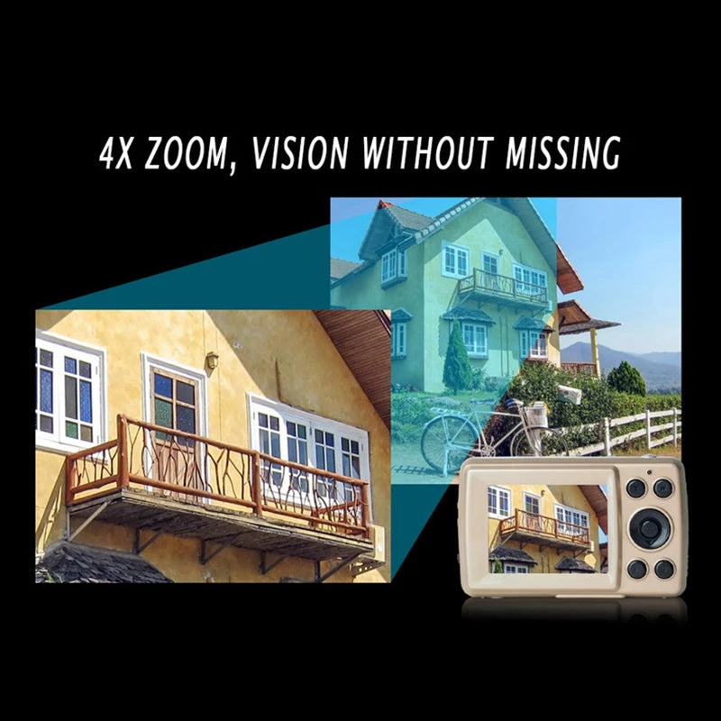 Portable Digital Camera | 1080P, Waterproof, Shockproof, CCD