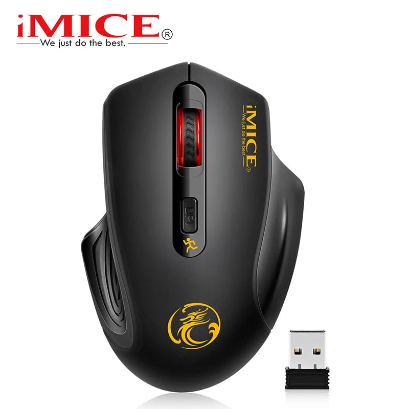 2.4GHz Wireless Optical Mouse - 1600 DPI 4-Button Ergonomic Design