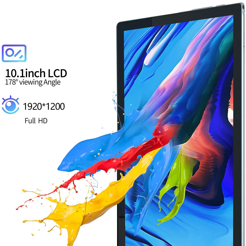 10.1" Tablet | Android 12, Octa Core, 128GB, Dual Camera, FM