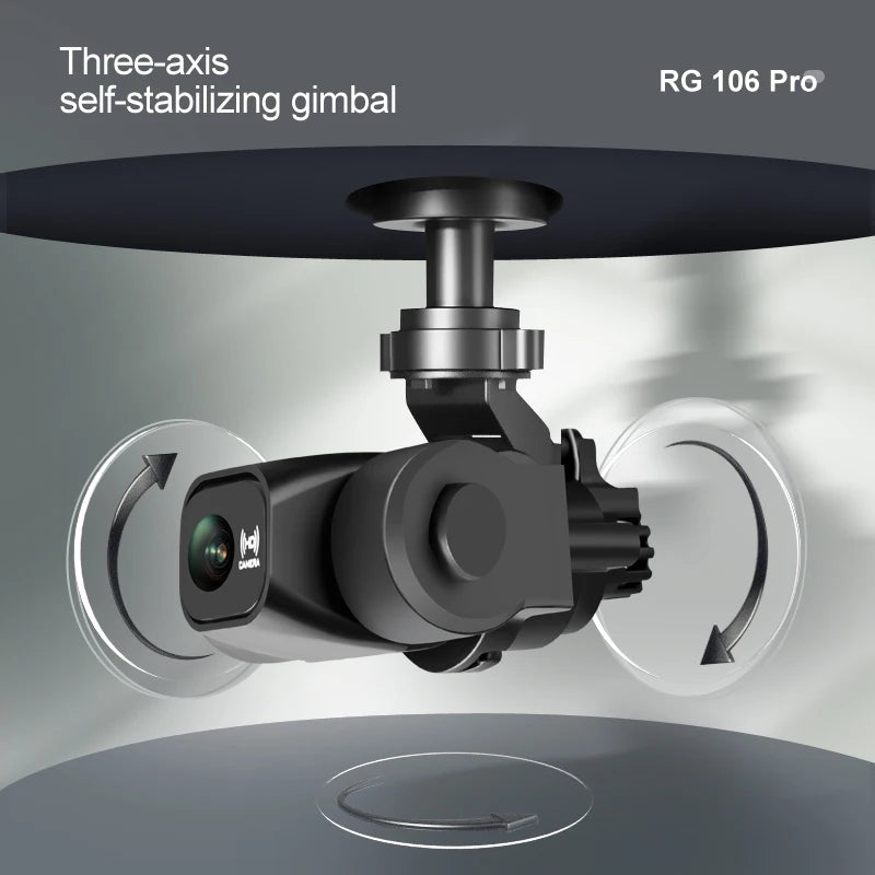 RG106 Professional 6K Camera Drone with 3-Axis Gimbal - 3000m Range