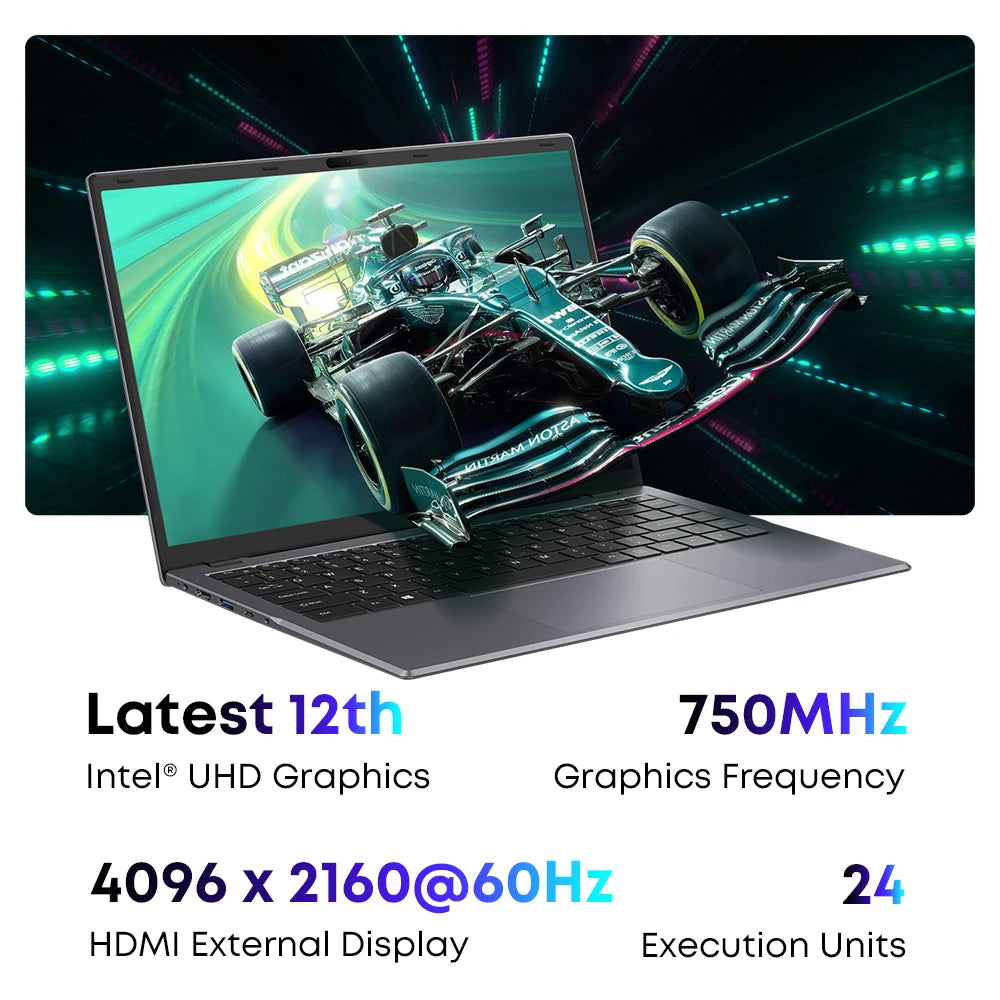 CHUWI GemiBook XPro 14 inch UHD Laptop | 3.4GHz Turbo, Gaming, Expandable Storage
