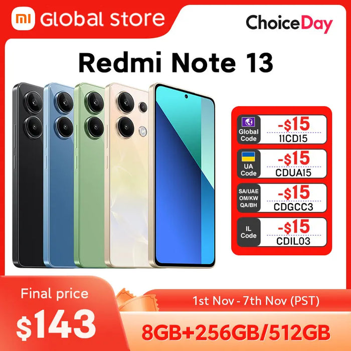 New Xiaomi Redmi Note 13 Smartphone Global Version Snapdragon