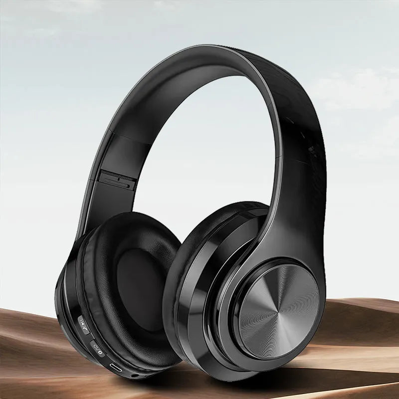 Bluetooth 5.0 Foldable Headphones | 40mm Drivers, Leather