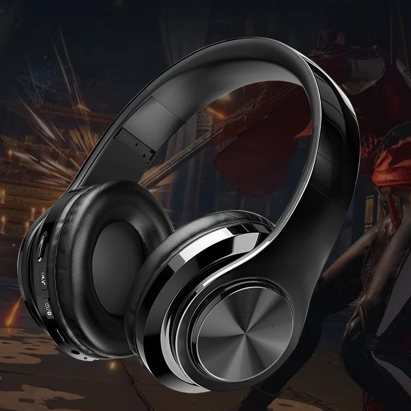 Bluetooth 5.0 Foldable Headphones | 40mm Drivers, Leather