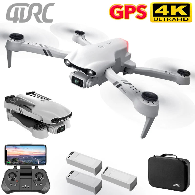 4K HD Dual Camera Drone with GPS 5G WIFI Wide Angle FPV & Real-Time Transmission