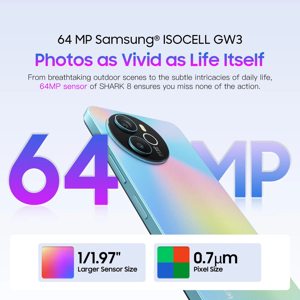 Blackview SHARK 8 Smartphone | Android 13, 64MP Rear, 13MP Front, Fast Charge