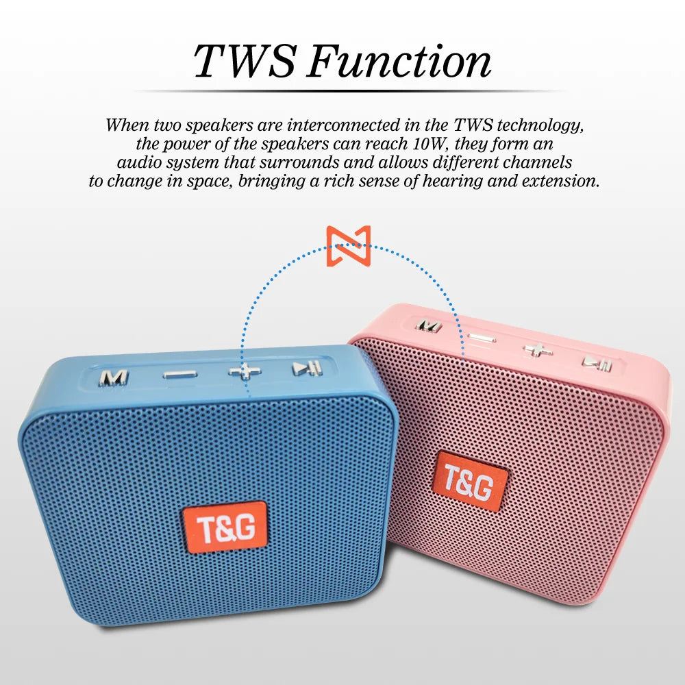 TG608 Mini Wireless Bluetooth Speaker | Outdoor Portable, Waterproof, 2.0 Channel, Battery