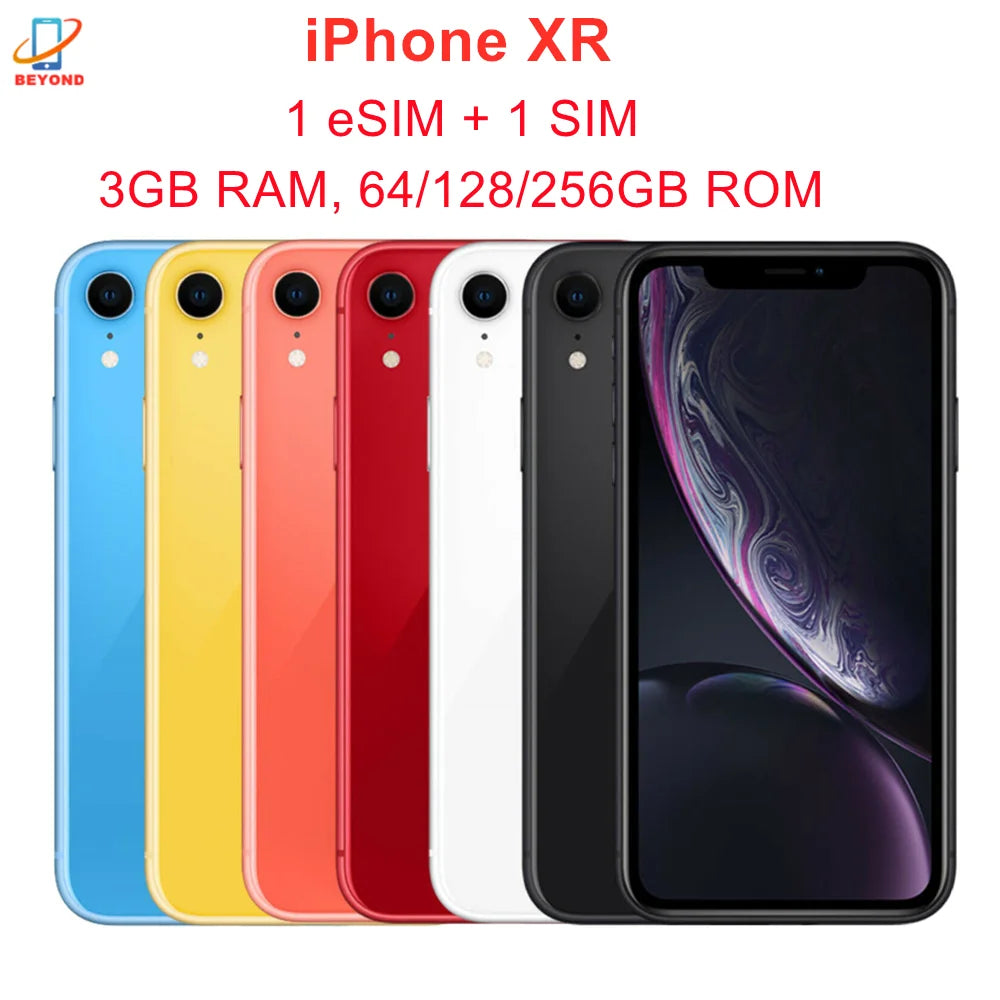 Original Unlocked Apple iPhone XR Mobile Phone 6.1inch LCD Display Hexa Core IOS Fingerprint Face ID NFC Apple Smartphone