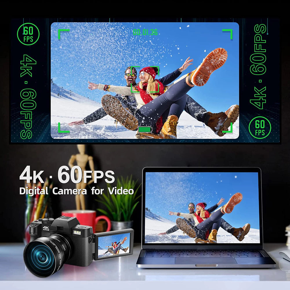 4K Digital Camera with Macro Lens | CMOS, WiFi, Interchangeable