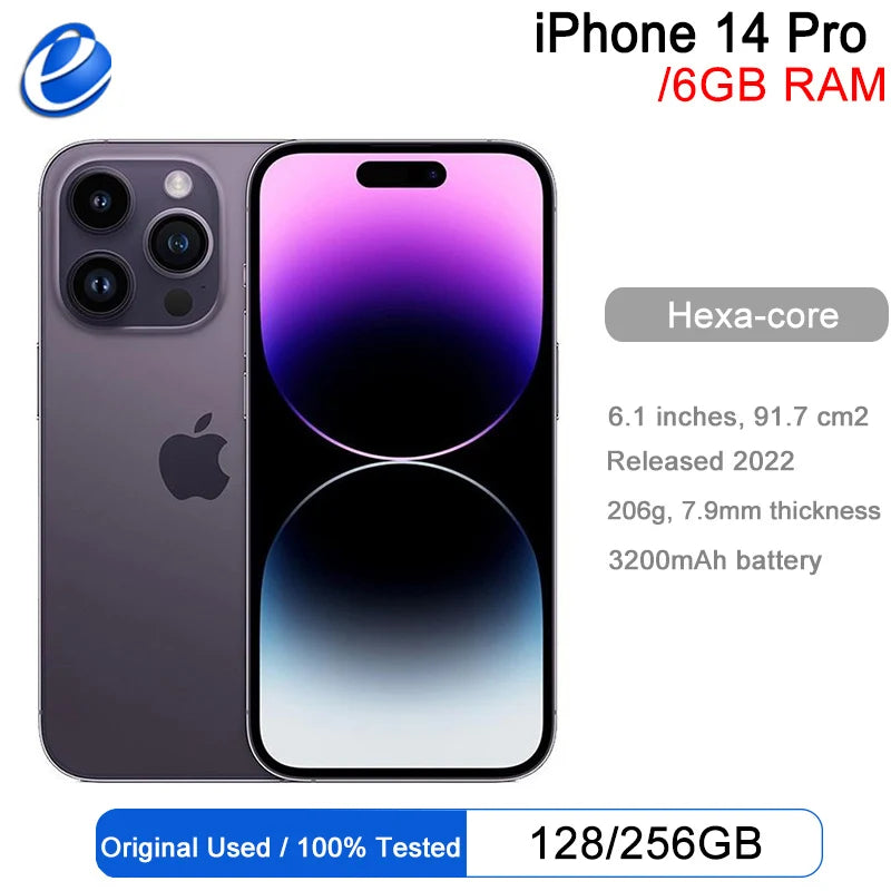 Apple iPhone 14 Pro Max | 128GB/256GB/512GB/1TB, 6.7 inch, 48MP Camera