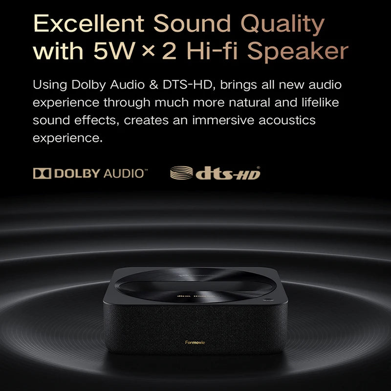 1080P HD Portable Home Theater Projector | Wireless, HDMI, Lightweight