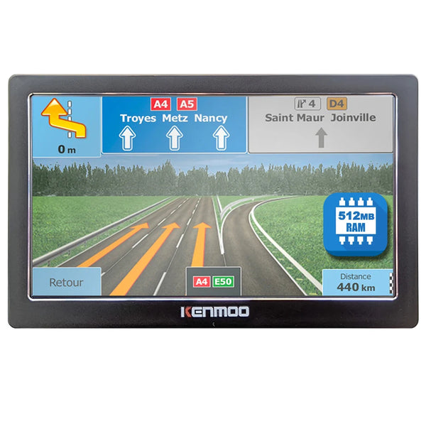 7" HD GPS Portable Navigator | Touch Screen, FM, Compact