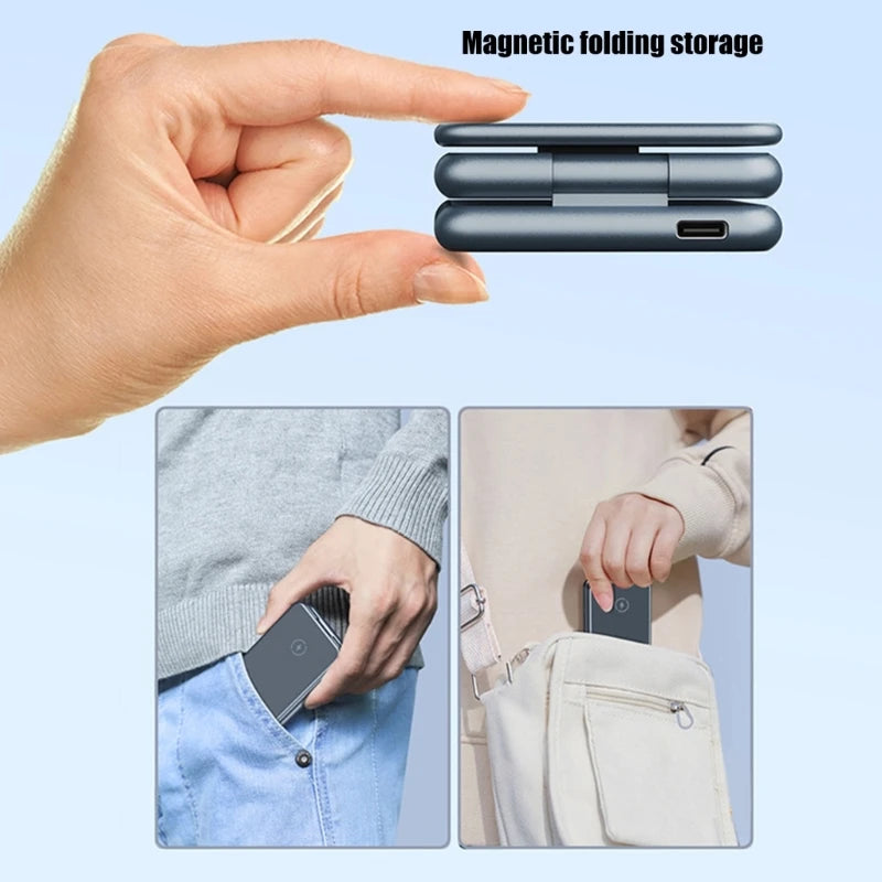 15W Wireless Charger Stand for iPhone and Samsung | Magnetic, Indicator, Cable