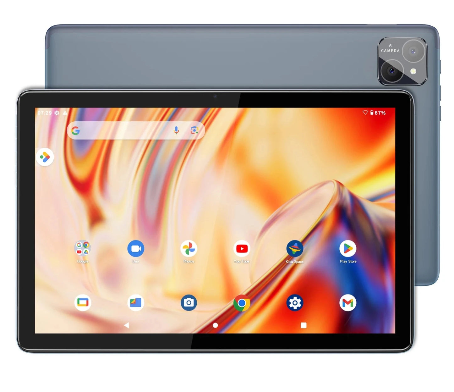 Vasoun Android 13 Tablet 10.1", 12GB(6+6 Expand) RAM, 128GB ROM, Unisco T606 Octa Core, Dual SIM 4G