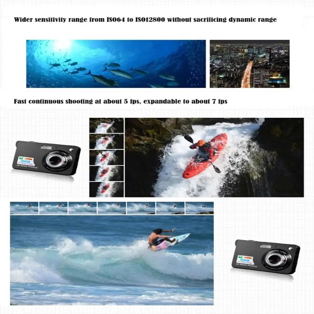 DIXSG 44MP Digital Camera | 1080P HD, 8x Zoom, 2.7" LCD