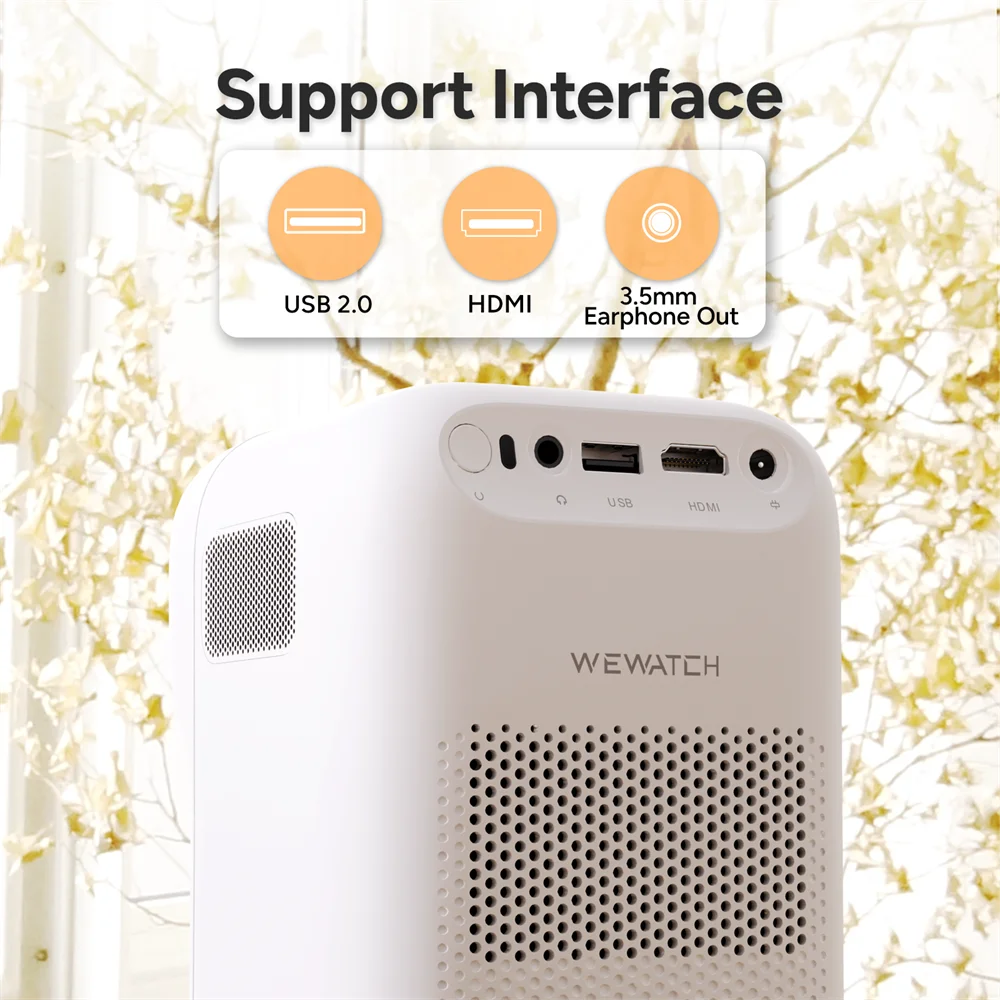 WEWATCH V30 Portable Mini Smart Projector | HD, WiFi, Compact