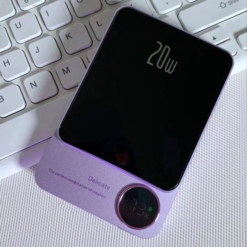 10000mAh Alloy MagSafe Powerbank | Wireless Charging, Digital Display, Type C