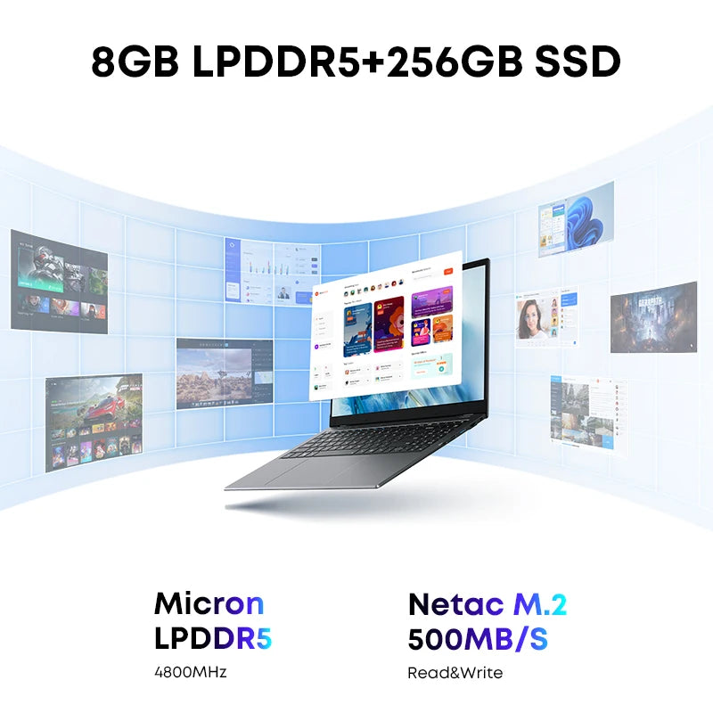 CHUWI GemiBook Plus Laptop | 15.6 inch, 16GB VRAM, 3.4GHz Turbo, Windows 11