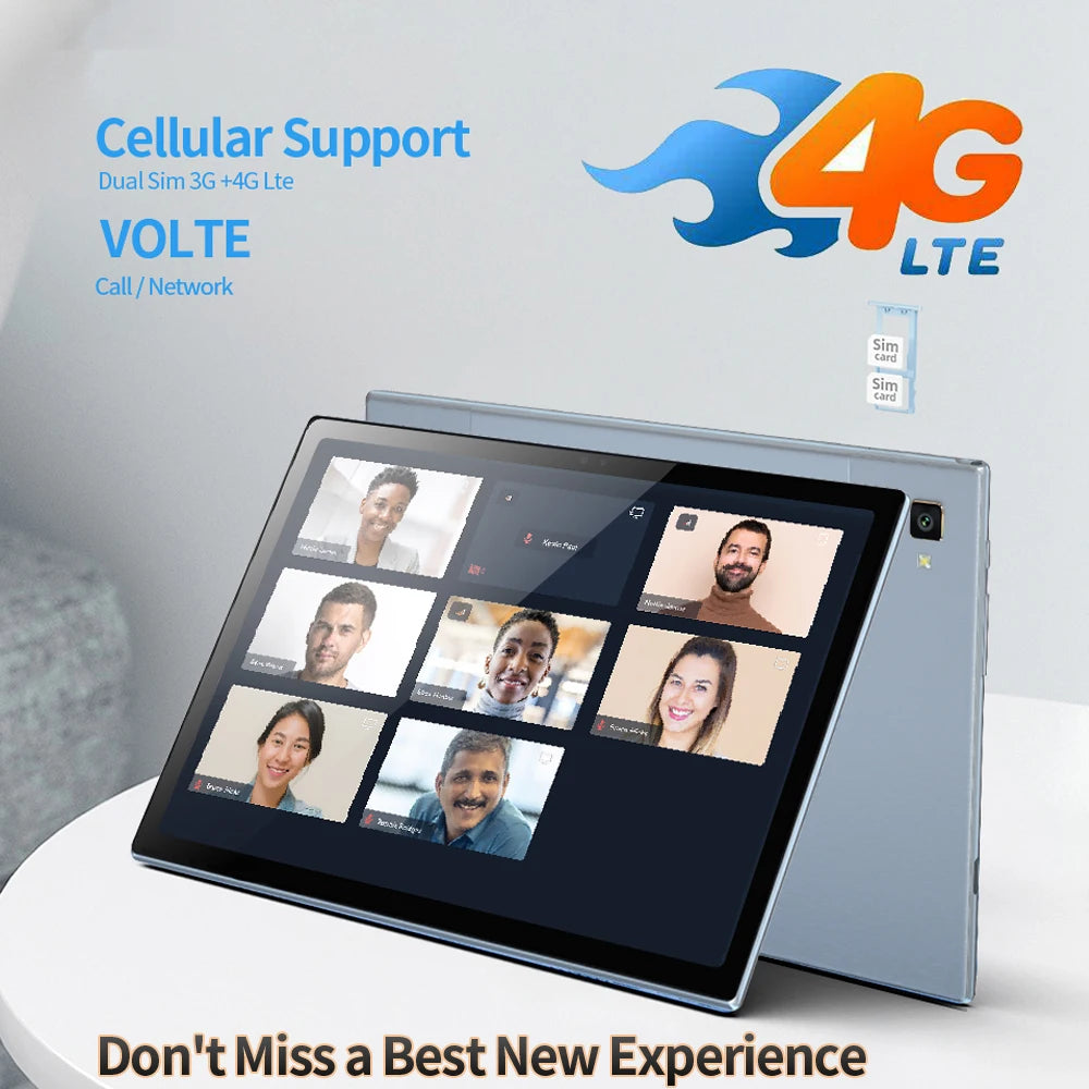 10.1" Tablet | Android 12, Octa Core, 128GB, Dual Camera, FM