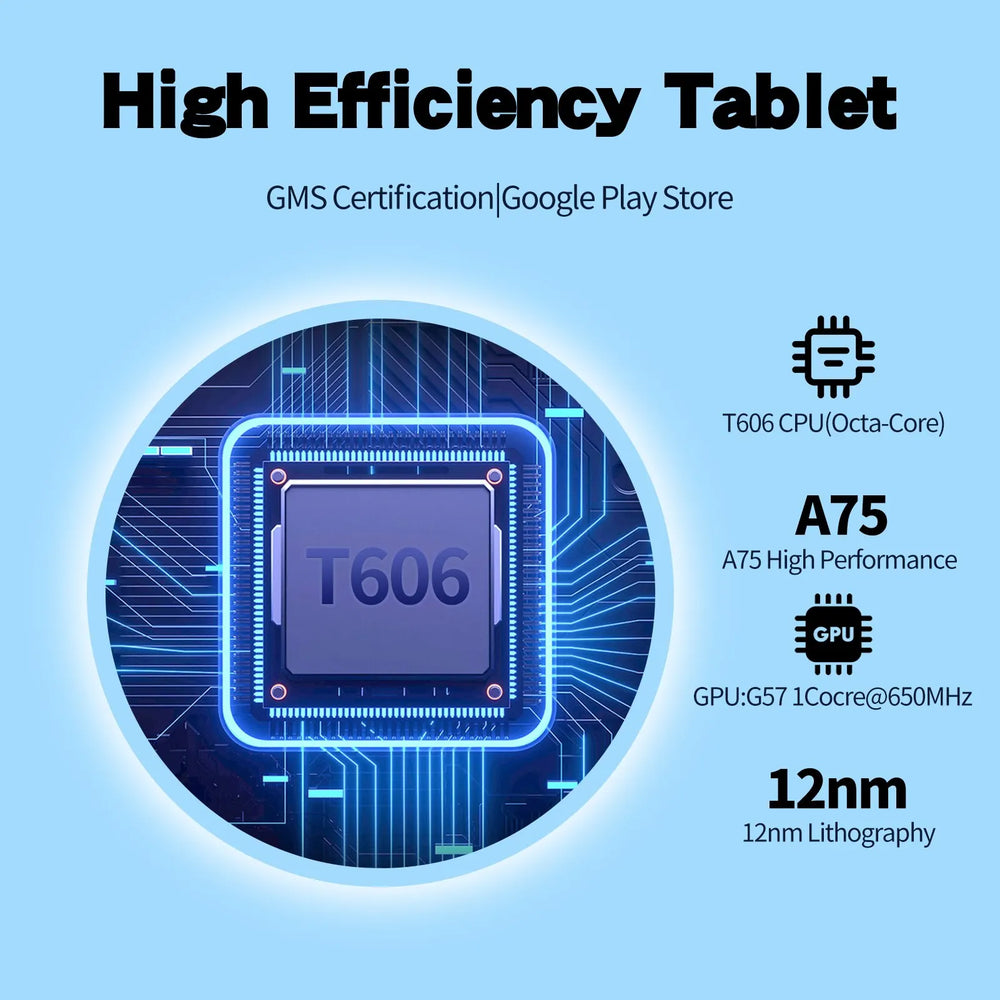 Vasoun Android 13 Tablet 10.1" | 12GB RAM, 128GB, 4G Dual SIM