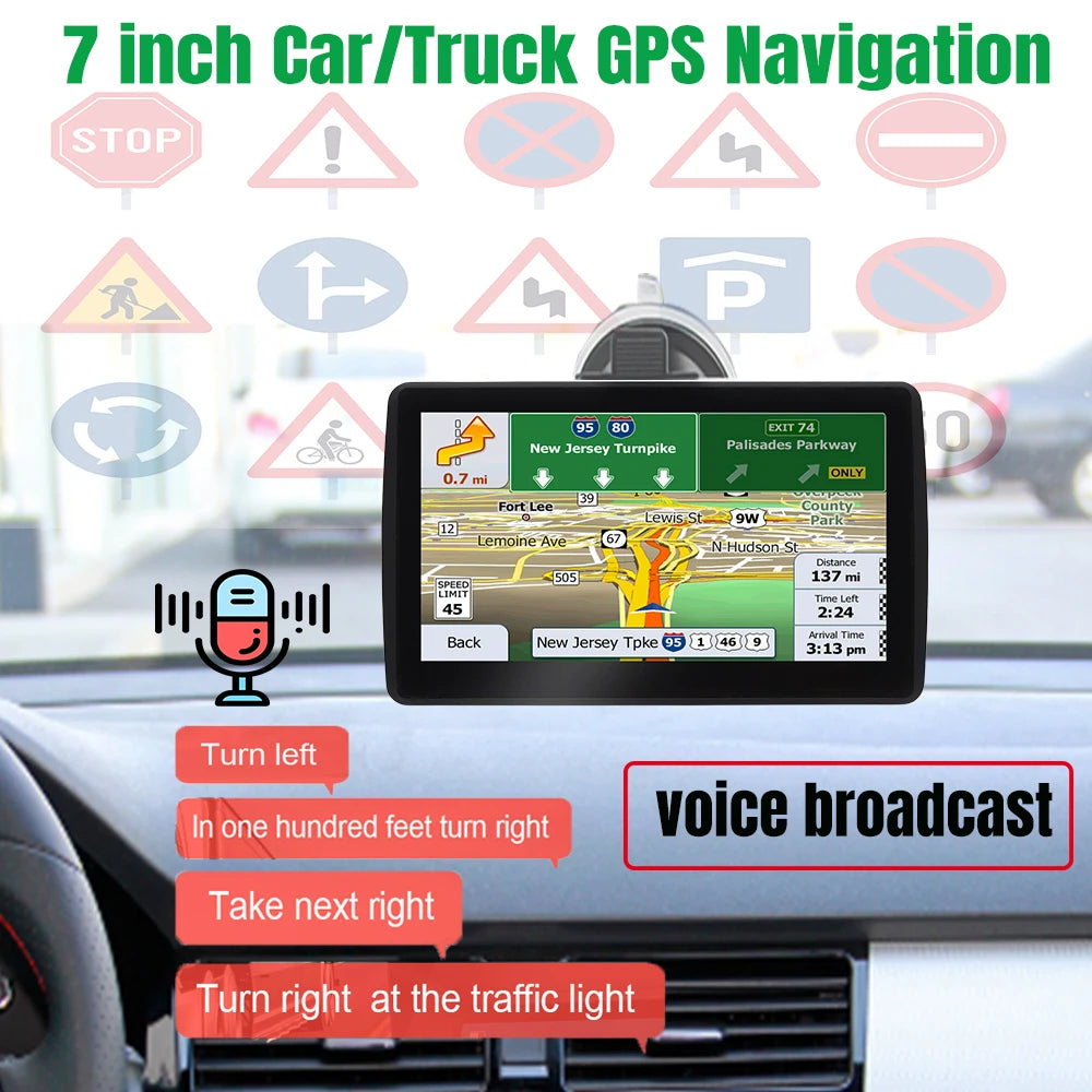 7" GPS Navigation 8GB | Touch Screen, FM, Multiple Maps