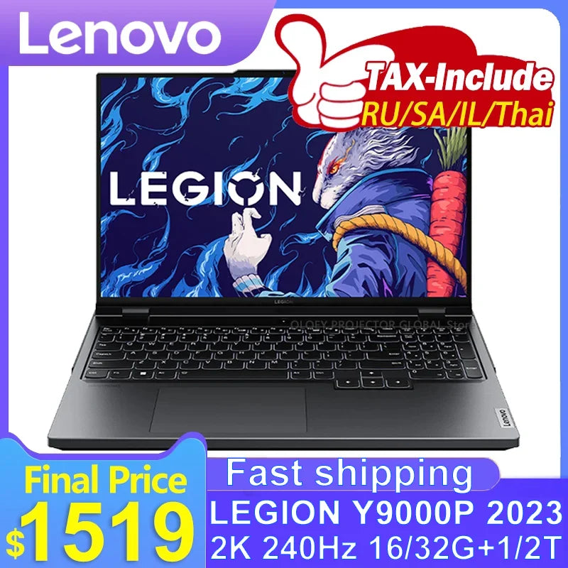 Lenovo Y9000P LEGION Gaming Laptop | 16 inch, 4.7GHz Turbo, 140W TDP, Windows 11