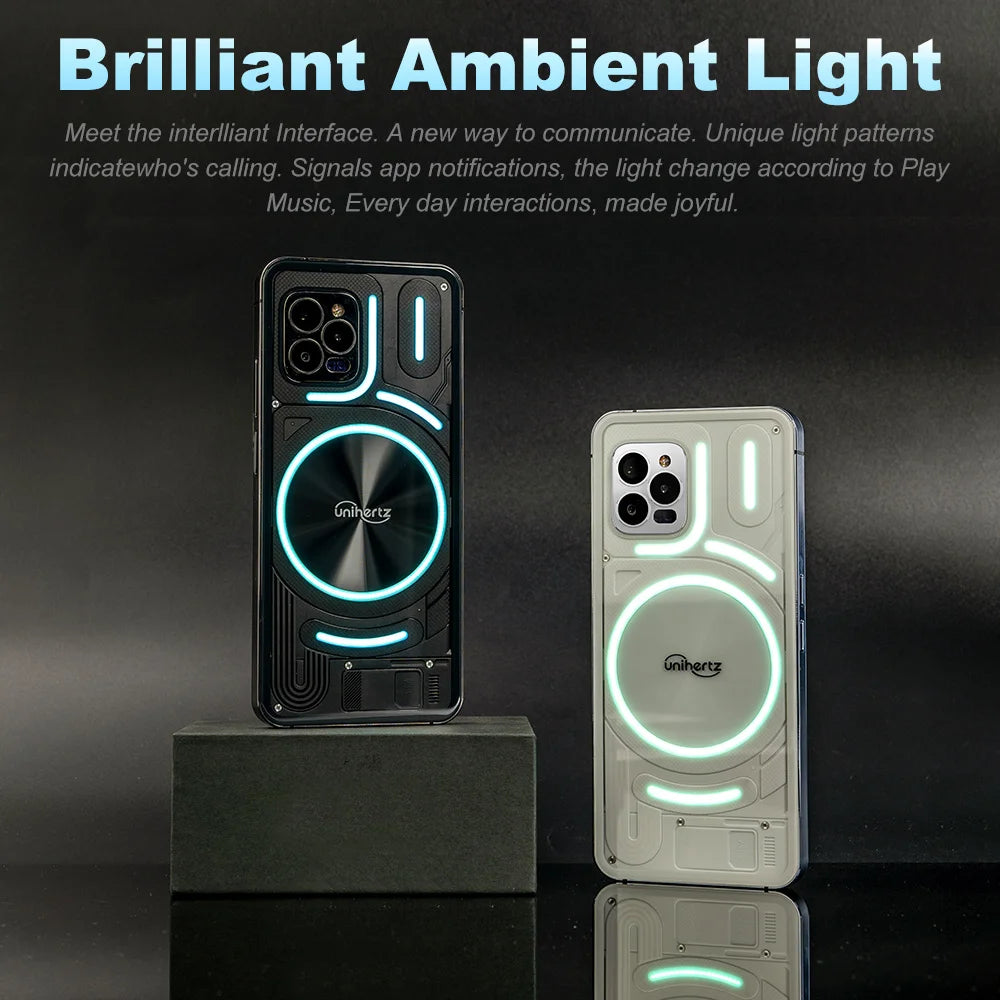 Unihertz Luna Smartphone Android 12 Rhythm Ambient Light 8GB