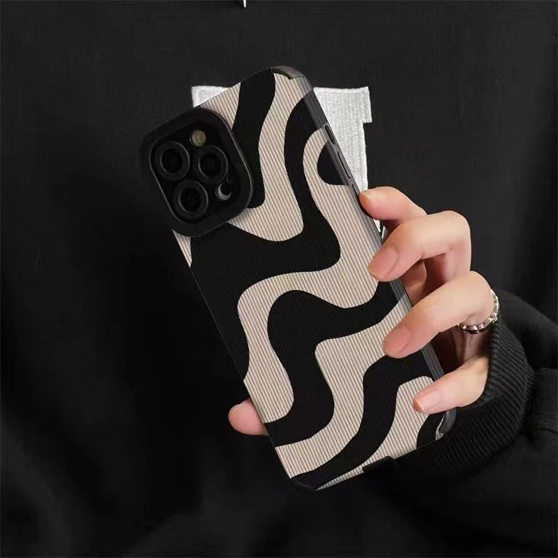 Zebra Stripe Black White Phone Case | TPU, Anti-Scratch, Pictorial