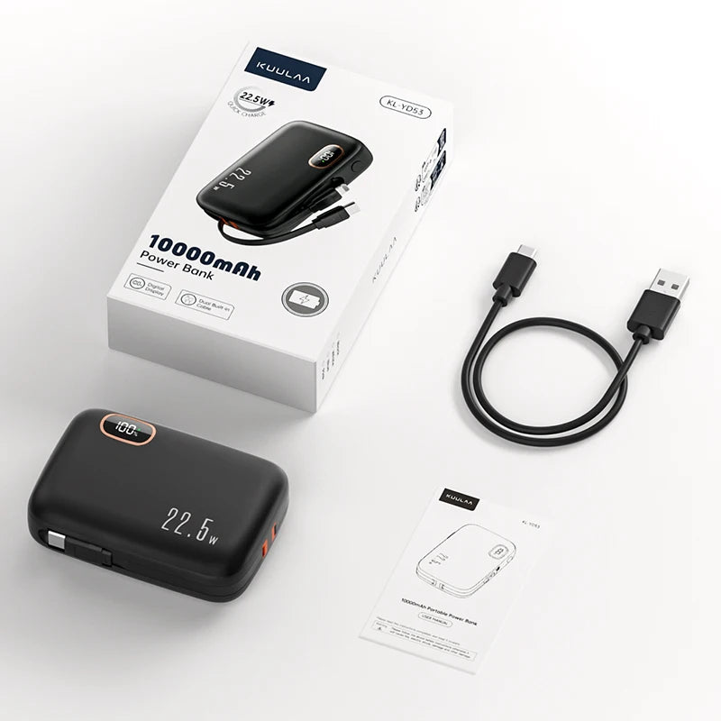 10000mAh Power Bank | Digital Display, USB Type C, Fast Charging