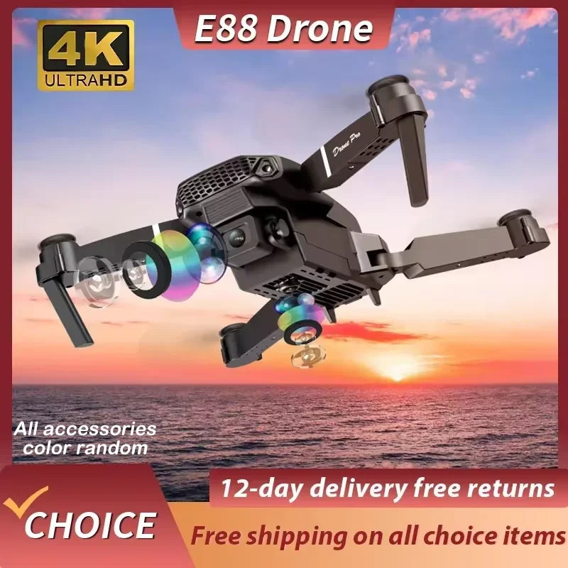 RC Drone 4K Professional | 1080P Wide Angle Camera, GPS